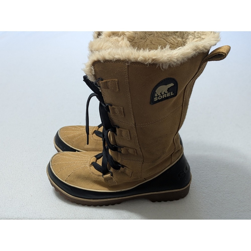 Sorel Tivoli IV Tall Boots Curry Black Brown Winter Snow Women's Size 10